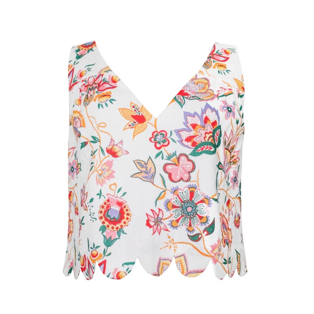 Mason’s Daughter V-Neck Scallop Detail Tank